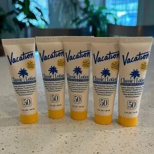 5 travel size Vacation Classic Lotion SPF 50